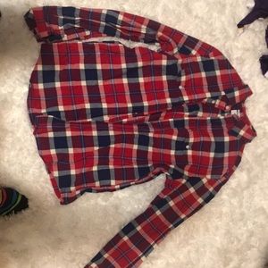 Men’s long sleeve plaid dress shirt